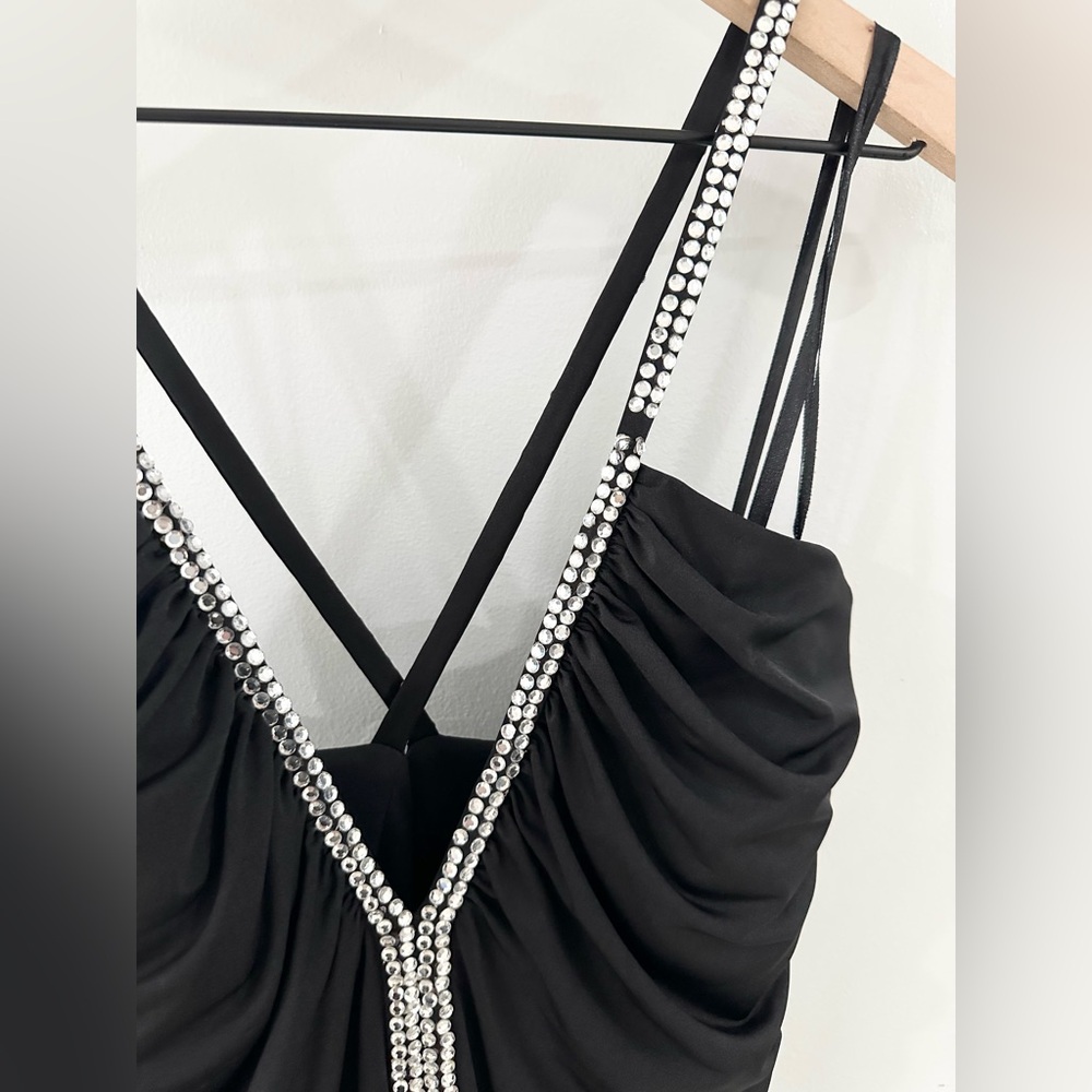 Faviana Jewel Strap Full Length Gown // Black // 11/12 - Picture 4 of 7